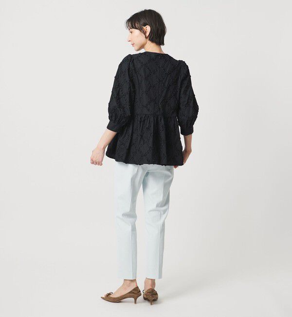 UNITED ARROWS「エンブロイダリー フリル トップス」|シャツ・ブラウス|