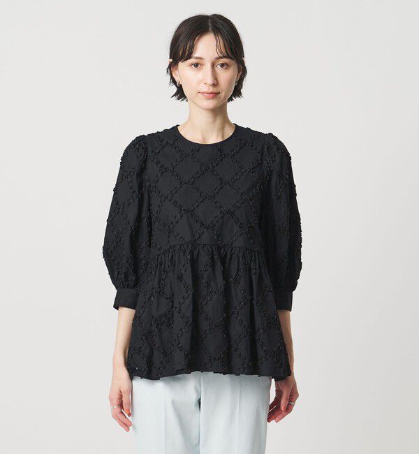 UNITED ARROWS「エンブロイダリー フリル トップス」|シャツ・ブラウス|