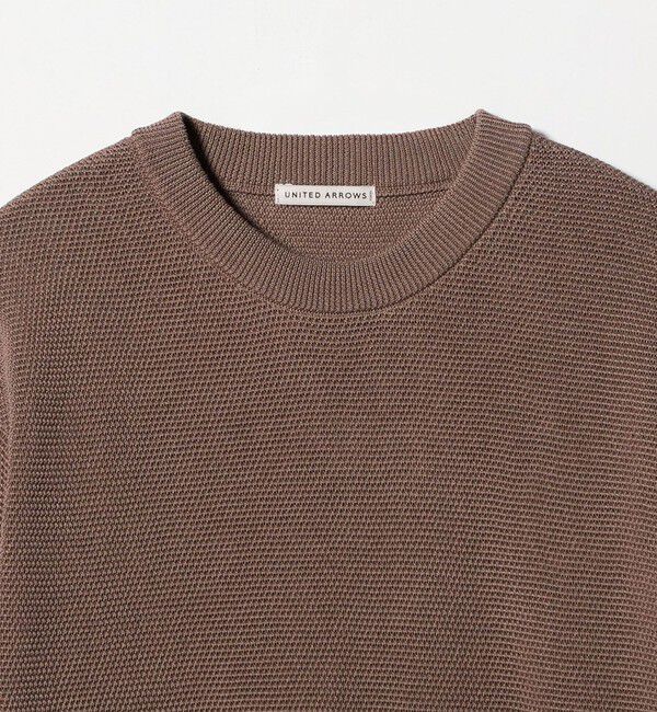 UNITED ARROWS「シャーリーカーン バーズアイ ショートスリーブ クルーネック ニットTシャツ」|ニット・セーター|