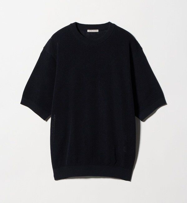 UNITED ARROWS「シャーリーカーン バーズアイ ショートスリーブ クルーネック ニットTシャツ」|ニット・セーター|