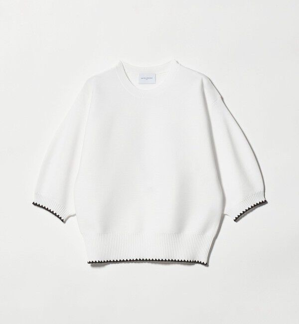 UNITED ARROWS「ハマグリステッチ パフスリーブ ニット ‐ウォッシャブル‐」|ニット・セーター|WHITE