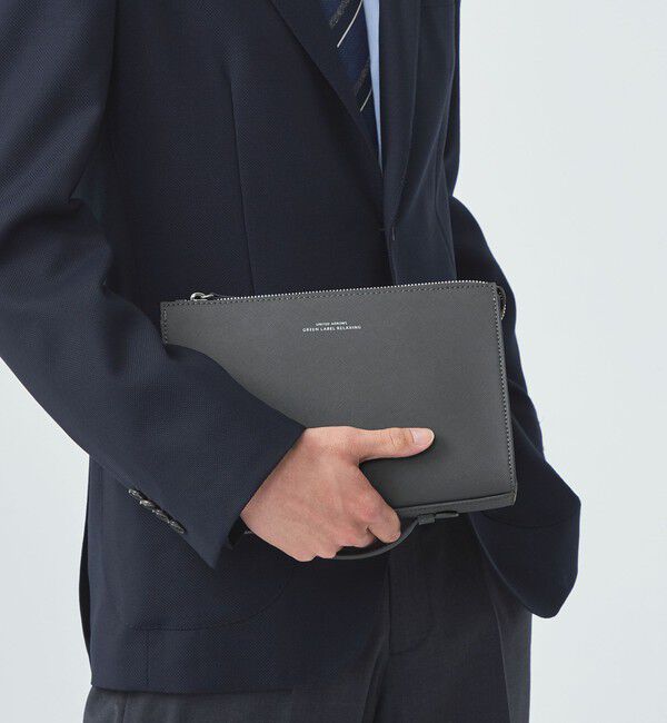 UNITED ARROWS green label relaxing「レザーライク サフィアーノ クラッチ バッグ」|クラッチバッグ|