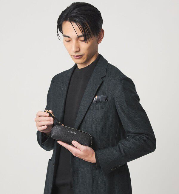 UNITED ARROWS green label relaxing「シボ レザーライク ペンケース」|ステーショナリー|