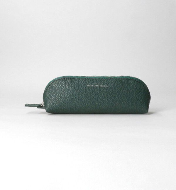 UNITED ARROWS green label relaxing「シボ レザーライク ペンケース」|ステーショナリー|DK.GREEN