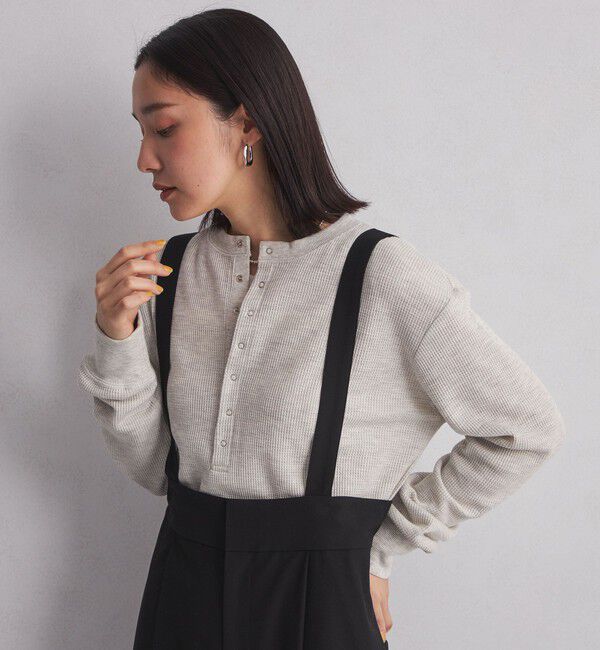 UNITED ARROWS green label relaxing「＜at ease＞ヘンリーネック ワッフル プルオーバー カットソー」|Tシャツ・カットソー|NATURAL