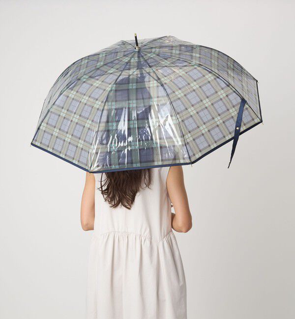 UNITED ARROWS green label relaxing「チェック ビニール アンブレラ / 雨傘 / レイン」|傘|