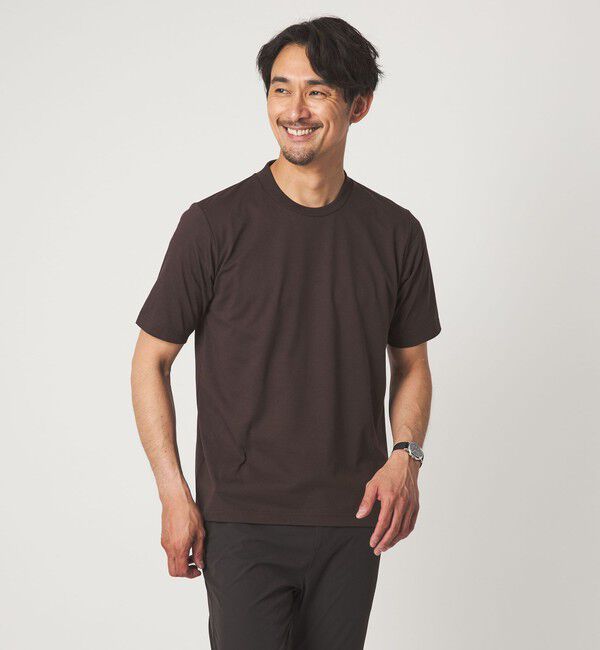 UNITED ARROWS green label relaxing「【WEB限定】JUST fit ジャケイン T 半袖 Tシャツ カットソー -吸水速乾・抗菌-」|Tシャツ・カットソー|DK.BROWN