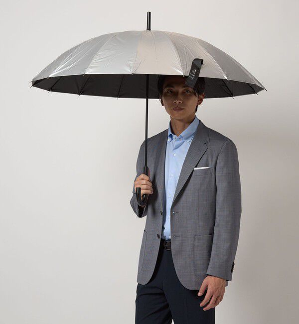 UNITED ARROWS green label relaxing「【別注】＜Wpc.＞GLR 16K シルバー レイン 長傘 / 晴雨兼用 / レイン / 日傘」|傘|
