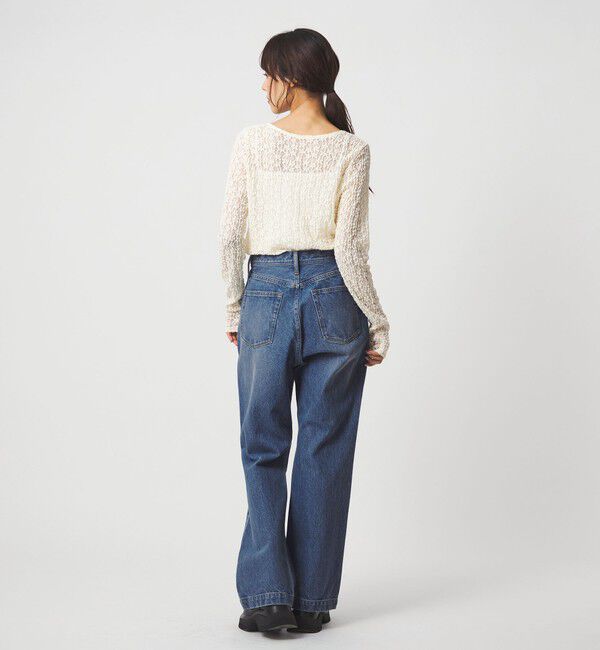 EMMEL REFINES「＜EMMEL REFINES＞EM ハイウエスト ルーズ フレアデニム パンツ」|チノ|