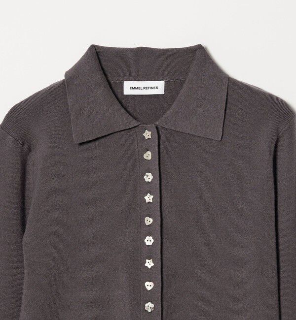 EMMEL REFINES「＜EMMEL REFINES＞EM HW マルチボタン ソデボリューム ニット」|ニット・セーター|