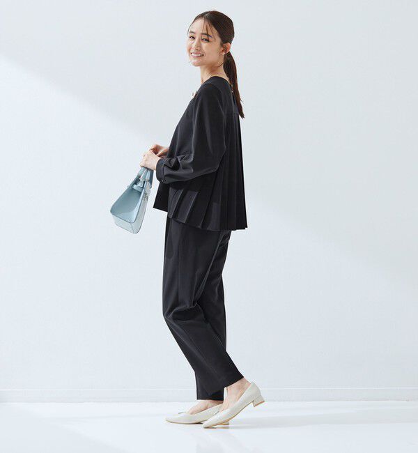 UNITED ARROWS green label relaxing「［size SHORTあり］パウドレ プリーツ ブラウス ウォッシャブル ストレッチ」|シャツ・ブラウス|