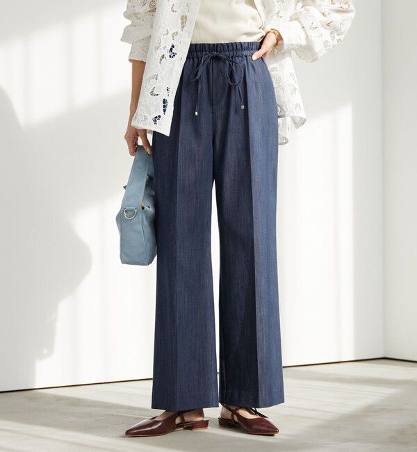 UNITED ARROWS green label relaxing「［size SHORT/TALLあり］ニーハイフレアパンツ デニム 2 ストレッチ」|デニム|