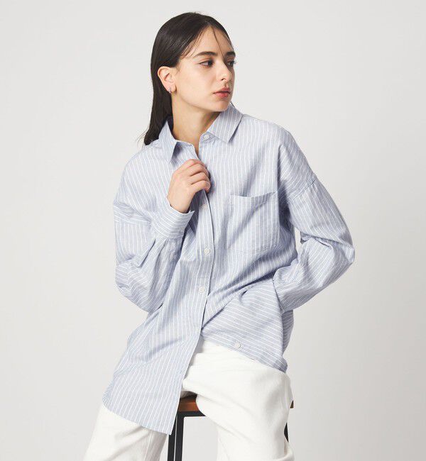 UNITED ARROWS green label relaxing「［size SHORTあり］オックス オーバー シャツ」|シャツ・ブラウス|NAVY