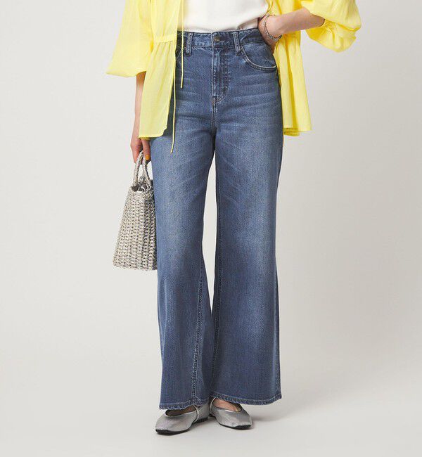 UNITED ARROWS green label relaxing「【別注】＜Healthy DENIM＞ワイド フレア デニム パンツ」|デニム|COBALT