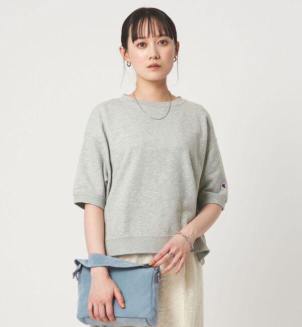 UNITED ARROWS green label relaxing「【別注】＜Champion＞5分袖 スウェット プルオーバー」|Tシャツ・カットソー|MD.GRAY