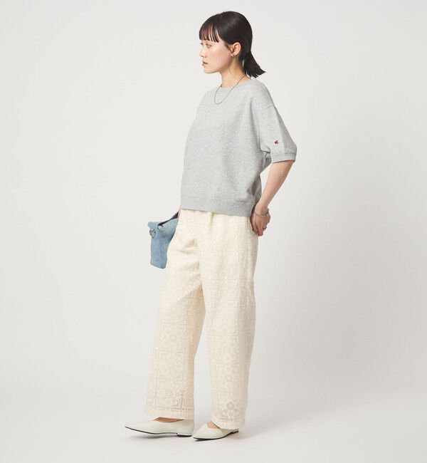 UNITED ARROWS green label relaxing「【別注】＜Champion＞5分袖 スウェット プルオーバー」|Tシャツ・カットソー|