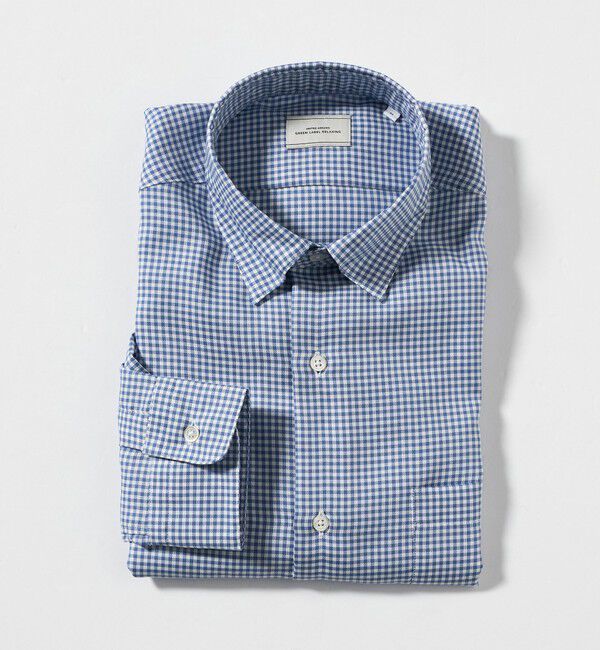 UNITED ARROWS green label relaxing「エブリット コットンオックス ギンガムチェック スナップ ボタンダウン シャツ -イージーアイロン-」|シャツ・ブラウス|