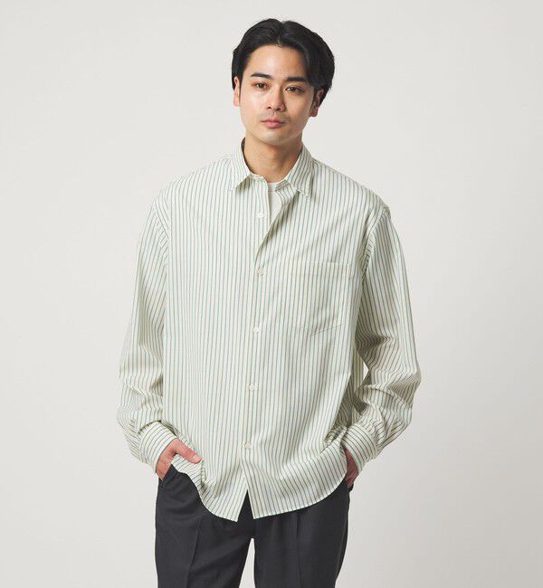 UNITED ARROWS green label relaxing「ウォッシャブル トロ パターン ジャストルーズ シャツ -ストレッチ-」|シャツ・ブラウス|