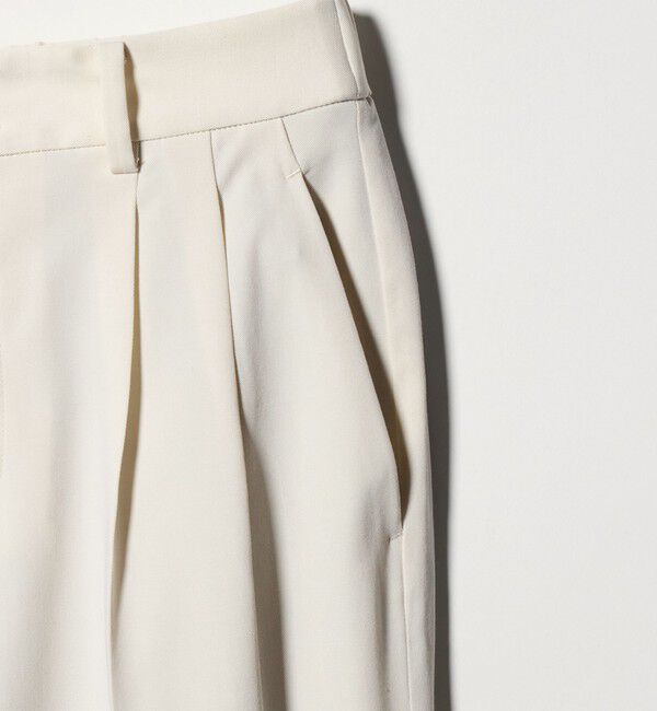 UNITED ARROWS green label relaxing「［size SHORT/TALLあり］Daily Chic タック スリム パンツ オフホワイト」|スラックス|