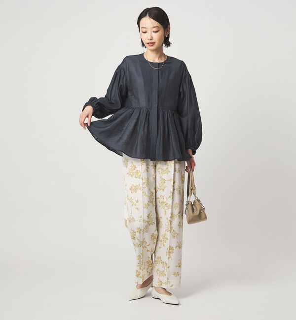 UNITED ARROWS green label relaxing「［size SHORTあり］fleurie(フルリー) シアー ノーカラー ジャケット 接触冷感」|ノーカラージャケット|