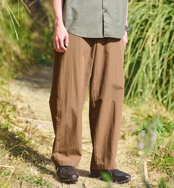 UNITED ARROWS green label relaxing「コットン ナイロン バレル ワイド イージーパンツ W4」|その他|MD.BROWN