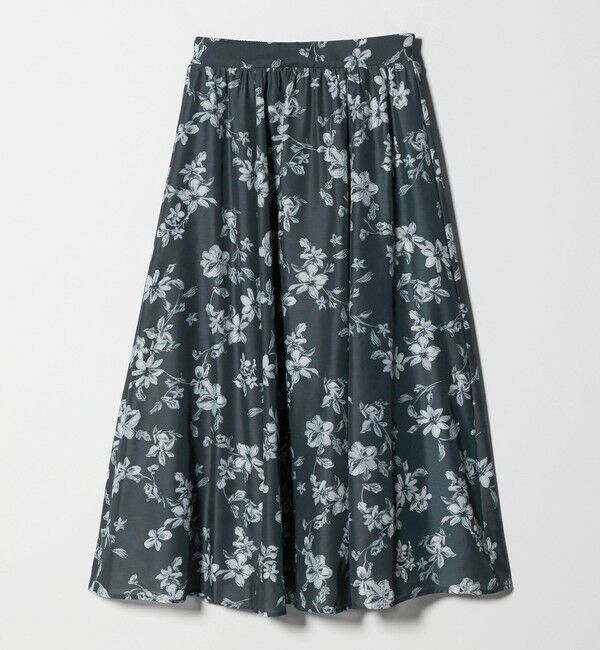 UNITED ARROWS green label relaxing「フラワー プリント スカート」|フレア|