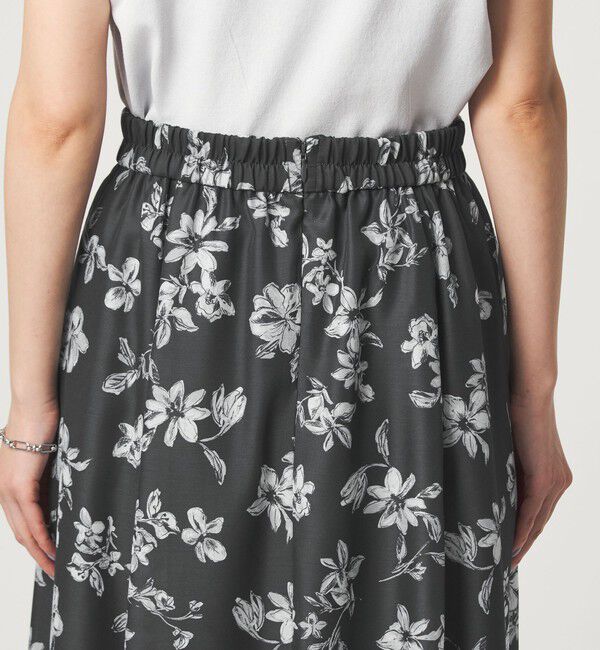 UNITED ARROWS green label relaxing「フラワー プリント スカート」|フレア|