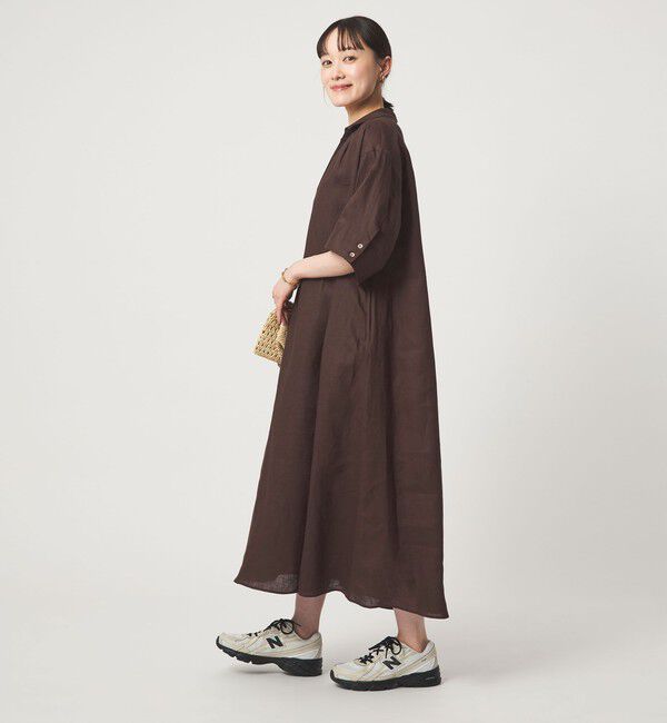 UNITED ARROWS green label relaxing「［size SHORTあり］リネン シャツ ワンピース」|ワンピース|