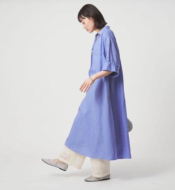 UNITED ARROWS green label relaxing「［size SHORTあり］リネン シャツ ワンピース」|ワンピース|