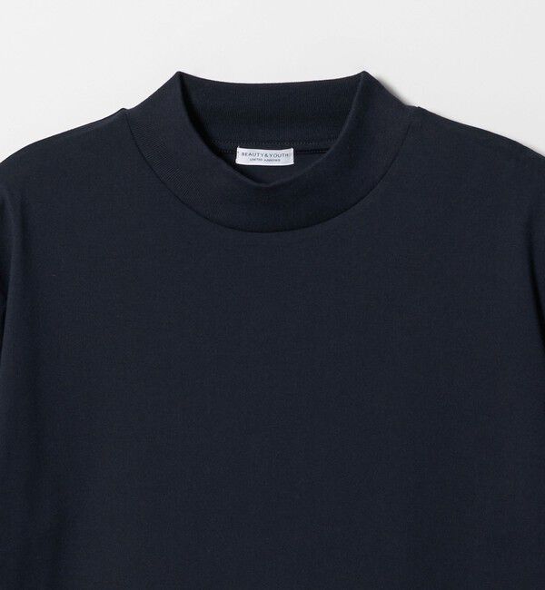 BEAUTY&YOUTH UNITED ARROWS「【WEB限定 WARDROBE SMART】クリア ガスコットン モックネック カットソー【抗菌・防臭】」|Tシャツ・カットソー|