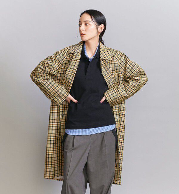 BEAUTY&YOUTH UNITED ARROWS「ステンカラー チェックコート」|ステンカラーコート|
