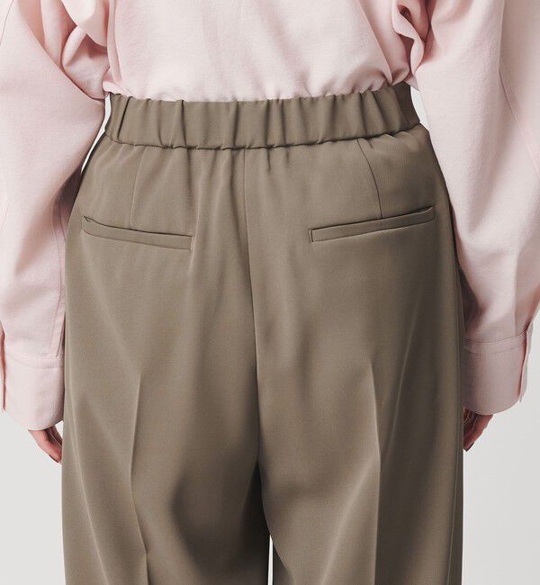 BEAUTY&YOUTH UNITED ARROWS「【WEB限定 Wardrobe DAILY MINIMAL】ダブルクロス タックワイドストレートパンツ ウォッシャブル」|スラックス|