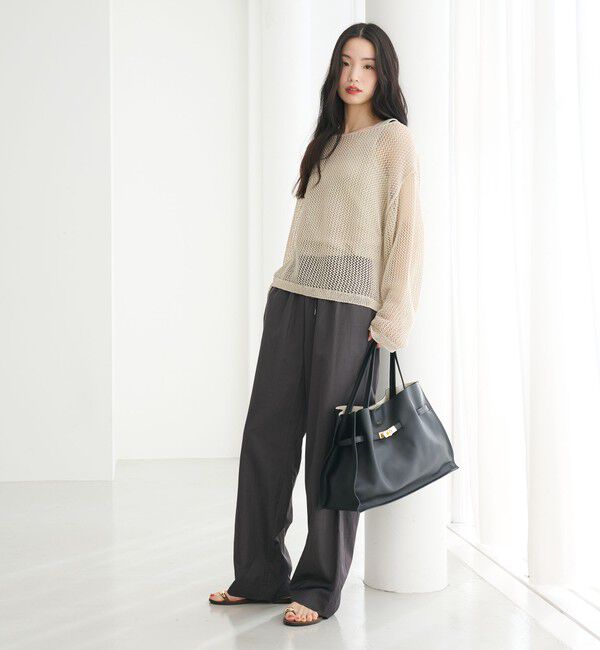 BEAUTY&YOUTH UNITED ARROWS「コットンレーヨンサテン ドローストワイドパンツ」|その他|