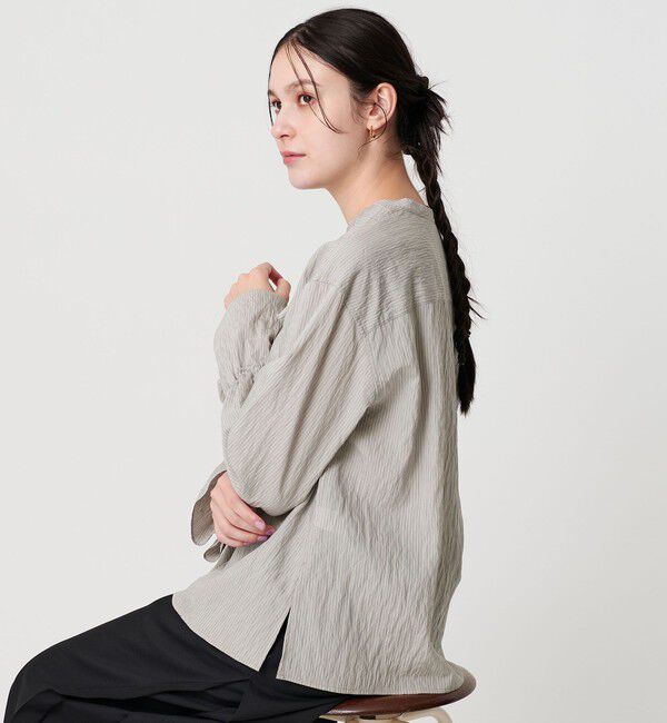 BEAUTY&YOUTH UNITED ARROWS「ラッフル スキッパーブラウス ウォッシャブル」|シャツ・ブラウス|