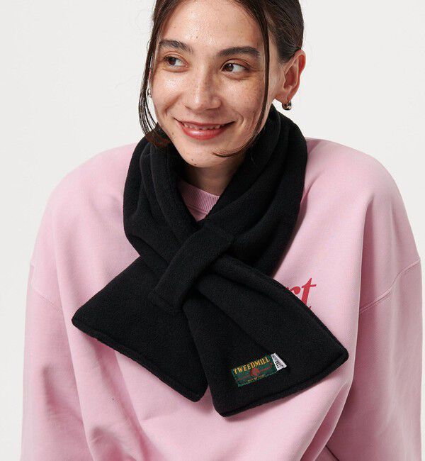 BEAUTY&YOUTH UNITED ARROWS「＜TWEEDMILL＞フリース 2トーン マフラー」|マフラー|BLACK