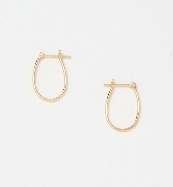 BEAUTY&YOUTH UNITED ARROWS「K10 パイプ オーバル フープピアス」|ピアス|GOLD