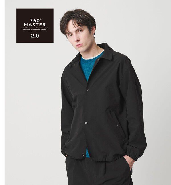BEAUTY&YOUTH UNITED ARROWS「360&deg;MASTER 2.0 4ボタン コーチジャケット セットアップ対応 ストレッチ 撥水 ウォッシャブル」|ブルゾン・スタジャン|BLACK