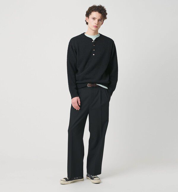 BEAUTY&YOUTH UNITED ARROWS「リラックス 4ボタン ヘンリーネック ニット」|ニット・セーター|