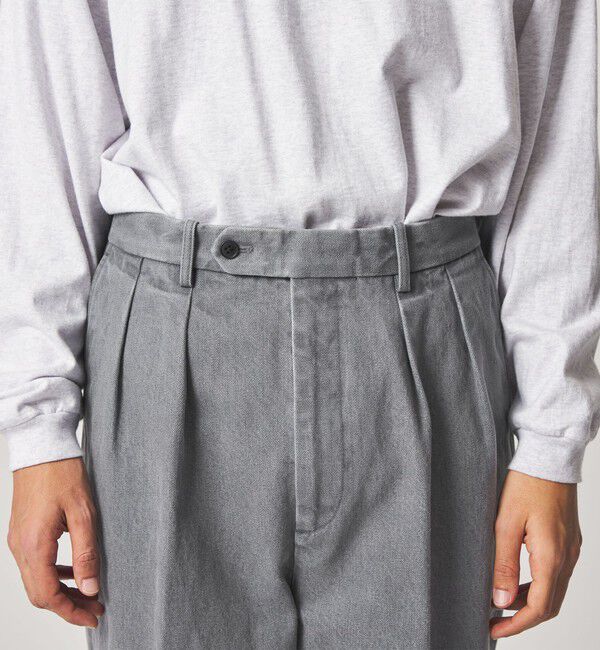 STEVEN ALAN「＜Steven Alan＞ 13.5oz デニム インツープリーツ ドレス トラウザーズ」|スラックス|