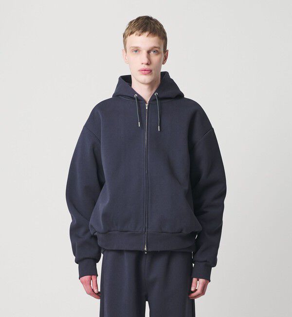 MONKEY TIME「ボンディング フルジップ フーディー」|カーディガン|DK.GRAY