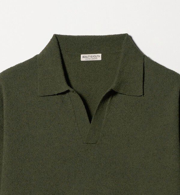 BEAUTY&YOUTH UNITED ARROWS「クリンプ コットン ポロスキッパー ニット ウォッシャブル」|ニット・セーター|