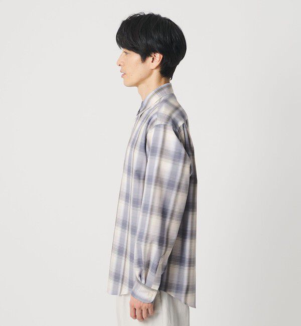 BEAUTY&YOUTH UNITED ARROWS「尾州 TW オンブレ チェック レギュラー シャツ GRANDE TAPERD型 ウォッシャブル MADE IN JAPAN」|シャツ・ブラウス|