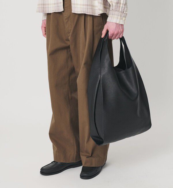 BEAUTY&YOUTH UNITED ARROWS「スタンダード レザー ショップ バッグ」|トートバッグ|BLACK