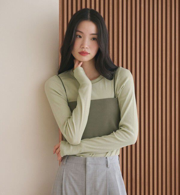 BEAUTY&YOUTH UNITED ARROWS「コットンポリウレタン ロングスリーブカットソー&バンドゥ」|Tシャツ・カットソー|