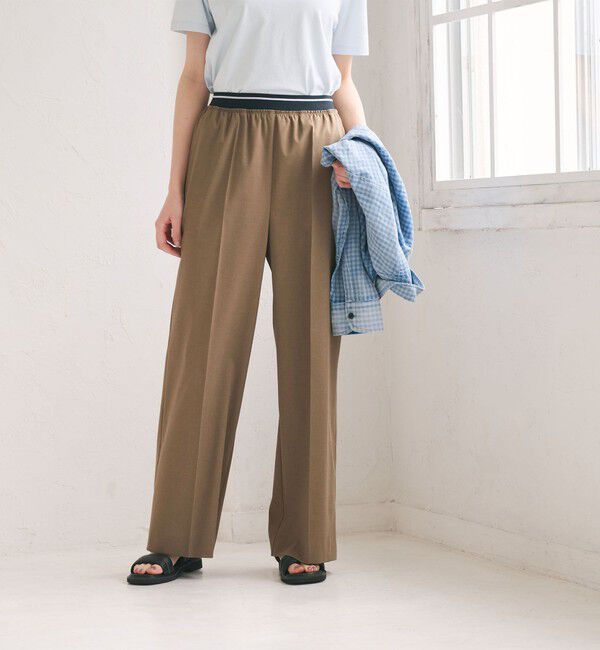 BEAUTY&YOUTH UNITED ARROWS「ラインゴム ワイドパンツ ウォッシャブル 防シワ」|その他|