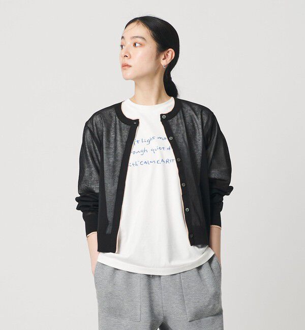 BEAUTY&YOUTH UNITED ARROWS「ライン クルーネック カーディガン ウォッシャブル」|カーディガン|