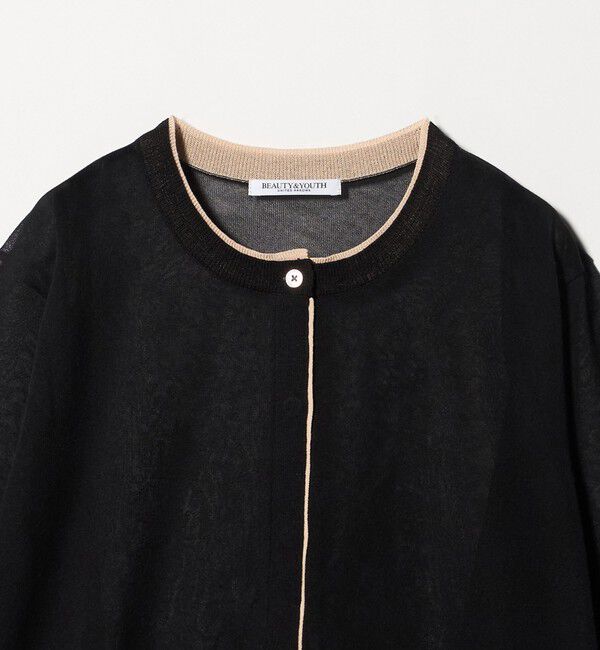 BEAUTY&YOUTH UNITED ARROWS「ライン クルーネック カーディガン ウォッシャブル」|カーディガン|