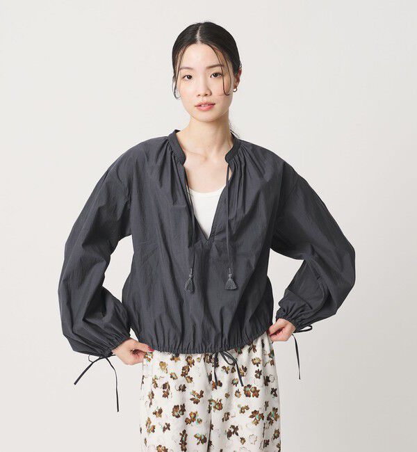 BEAUTY&YOUTH UNITED ARROWS「コットンナイロン ボリューム スキッパー ブラウス」|シャツ・ブラウス|