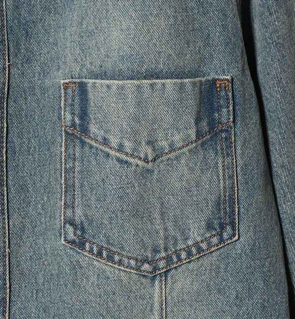 ATTISESSION「＜ATTISESSION＞ダーティ フィニッシュ デニム シャツ」|シャツ・ブラウス|