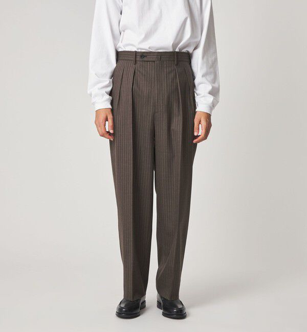 STEVEN ALAN「＜Steven Alan＞ ウール トロピカル インツープリーツ ドレス トラウザーズ」|スラックス|